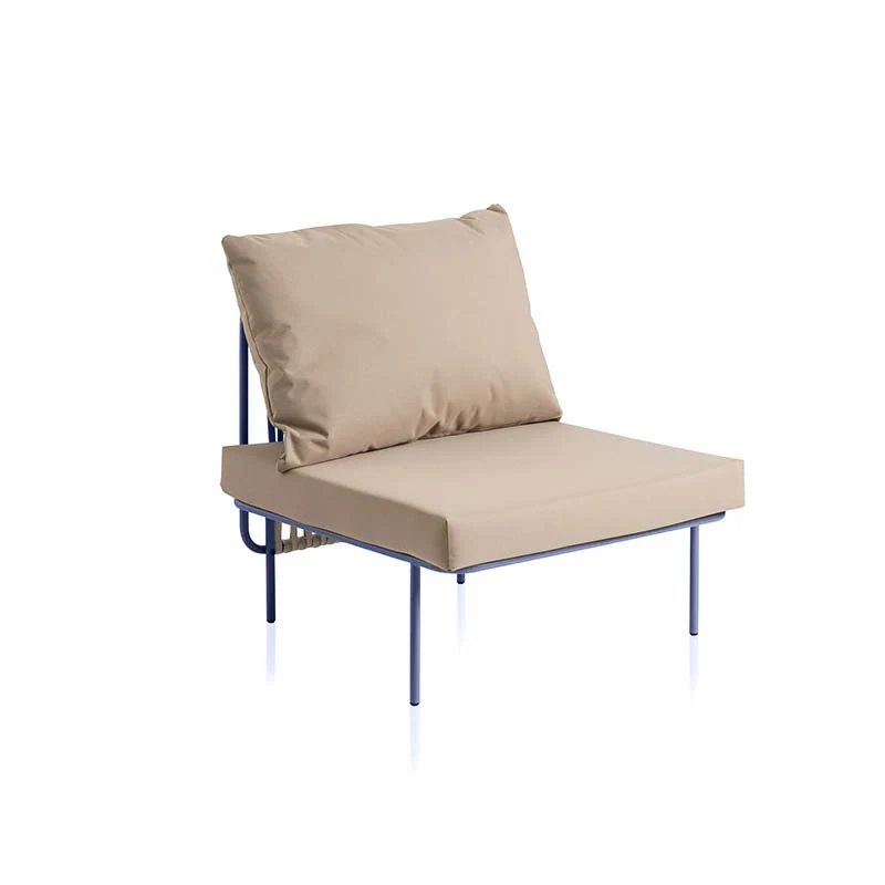 Gartensofa Kombisofa - Hocker mit Rückenlehne in RAL 7016